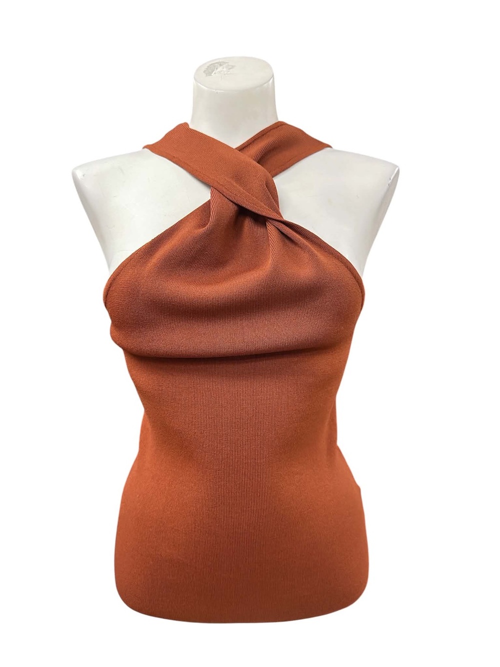 Sam Edelman NWT Rust Cross-Neck Off-the-Shoulder Sweater Top Size L